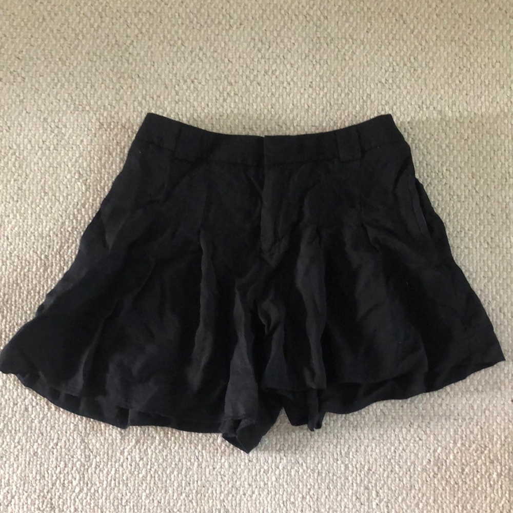 Guess Black Skorts with Flowy Pleated Design
